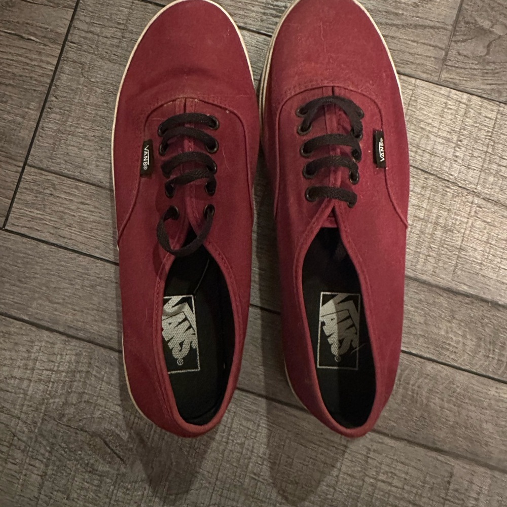 Vans Men's Burgundy Canvas Sneakers